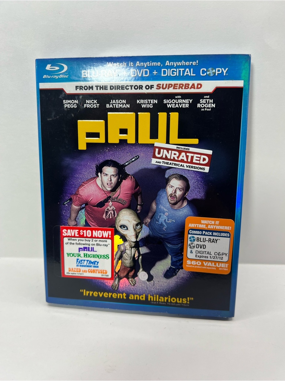 Paul (Blu-ray/DVD, 2011, 2-Disc Set, Includes Slipcover)